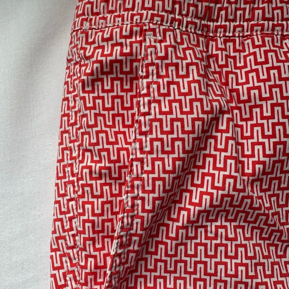 J. Crew Red and White Swim Trunks. Size XXL.